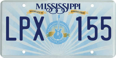 MS license plate LPX155