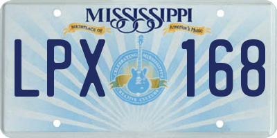MS license plate LPX168