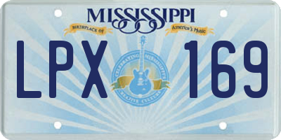 MS license plate LPX169