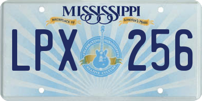 MS license plate LPX256