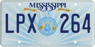 MS license plate LPX264