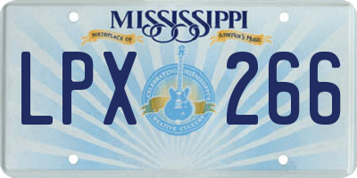 MS license plate LPX266