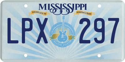 MS license plate LPX297