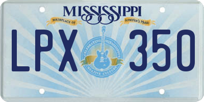 MS license plate LPX350