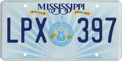 MS license plate LPX397