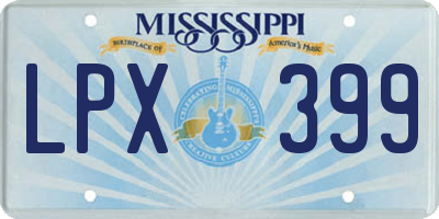 MS license plate LPX399