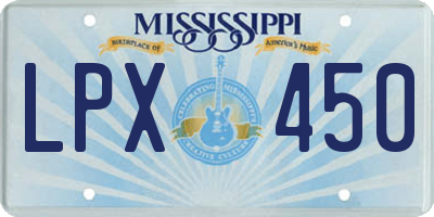 MS license plate LPX450