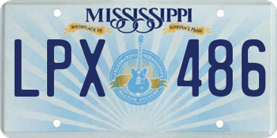 MS license plate LPX486