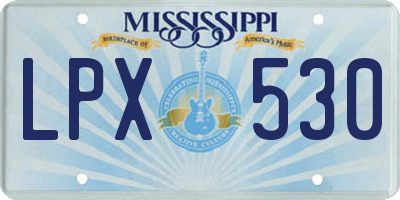 MS license plate LPX530