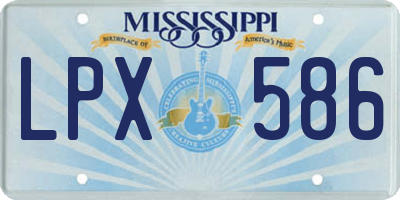 MS license plate LPX586