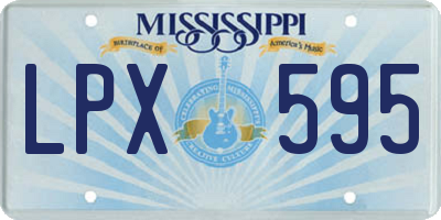 MS license plate LPX595
