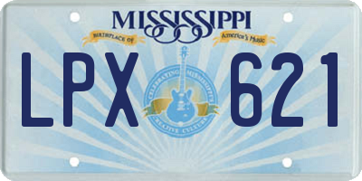MS license plate LPX621