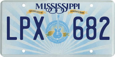 MS license plate LPX682