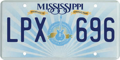 MS license plate LPX696