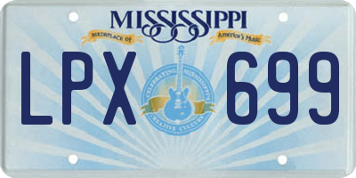 MS license plate LPX699