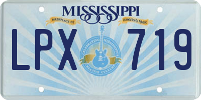 MS license plate LPX719