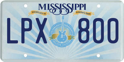 MS license plate LPX800