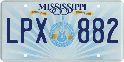 MS license plate LPX882