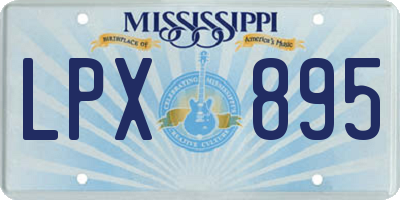MS license plate LPX895