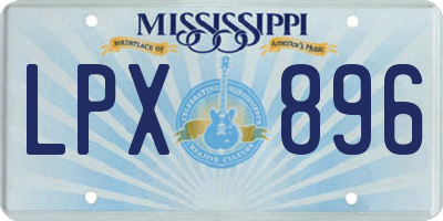 MS license plate LPX896