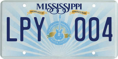 MS license plate LPY004