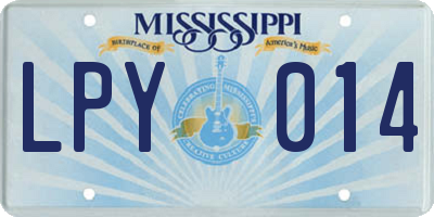 MS license plate LPY014