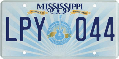 MS license plate LPY044