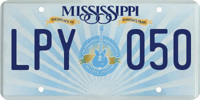 MS license plate LPY050