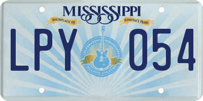 MS license plate LPY054