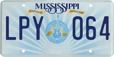 MS license plate LPY064