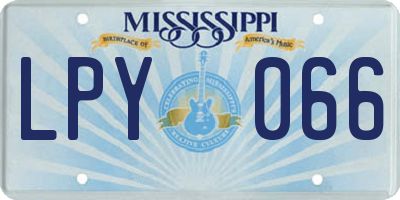 MS license plate LPY066