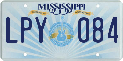 MS license plate LPY084