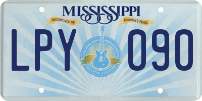 MS license plate LPY090