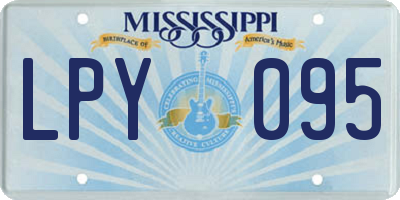 MS license plate LPY095