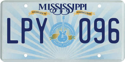 MS license plate LPY096