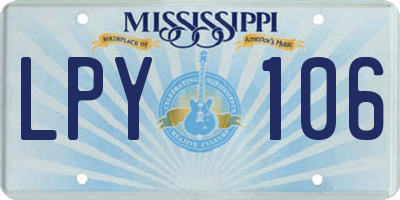 MS license plate LPY106