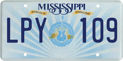 MS license plate LPY109