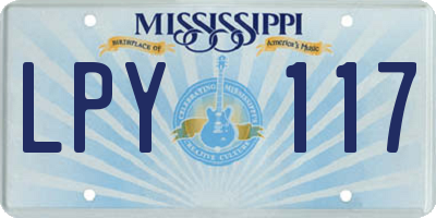 MS license plate LPY117