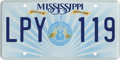 MS license plate LPY119