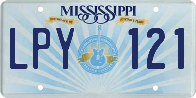 MS license plate LPY121