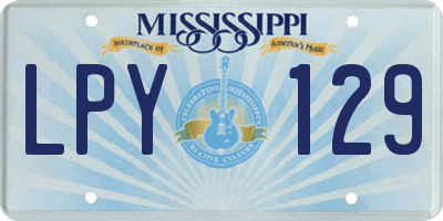 MS license plate LPY129