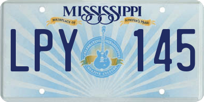 MS license plate LPY145