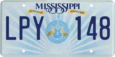 MS license plate LPY148