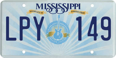 MS license plate LPY149