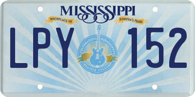 MS license plate LPY152