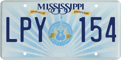MS license plate LPY154