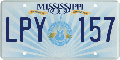 MS license plate LPY157