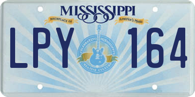 MS license plate LPY164