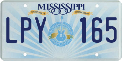 MS license plate LPY165