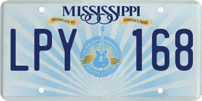 MS license plate LPY168